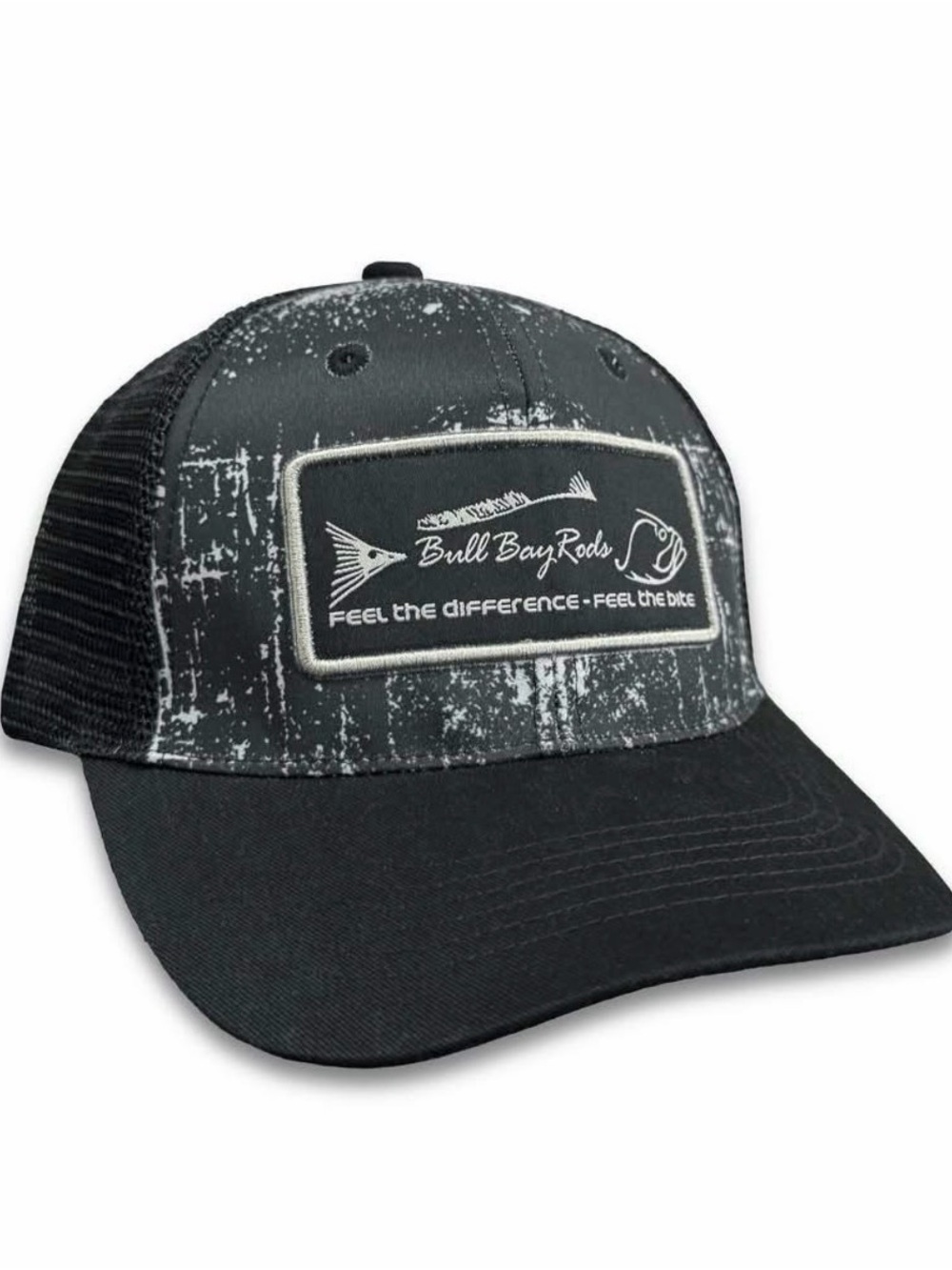 NEW Bull Bay Rods Classic SnapBack Trucker Hat Black Charcoal - NWT